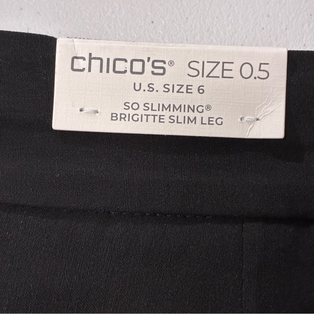 Chicos so slimming Brigitte slim leg pull on pants Women’s Size 6 NWT - Picture 3 of 6
